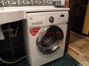 установка раковины над стиральной машинкой