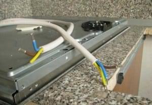 Установка розетки для варочной панели